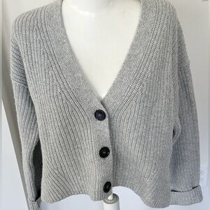 Marco Polo Arvhive 15 Gray Cashmere Blend Cardigan M